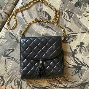 #8 Black Purse W/ gold Chain